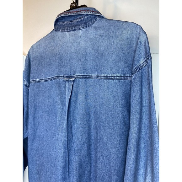 Women’s ‘Solutions Original’ Denim Button Down Dog Size Large - Picture 7 of 16